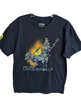 Zero Foxtrot Rule the Underworld Tee Mens Medium Black Skull Military Short Slee